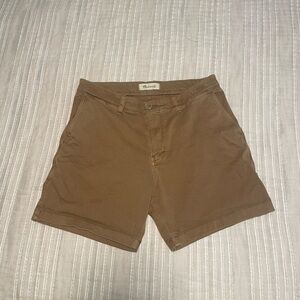 Madewell Brown Flat Front Shorts
